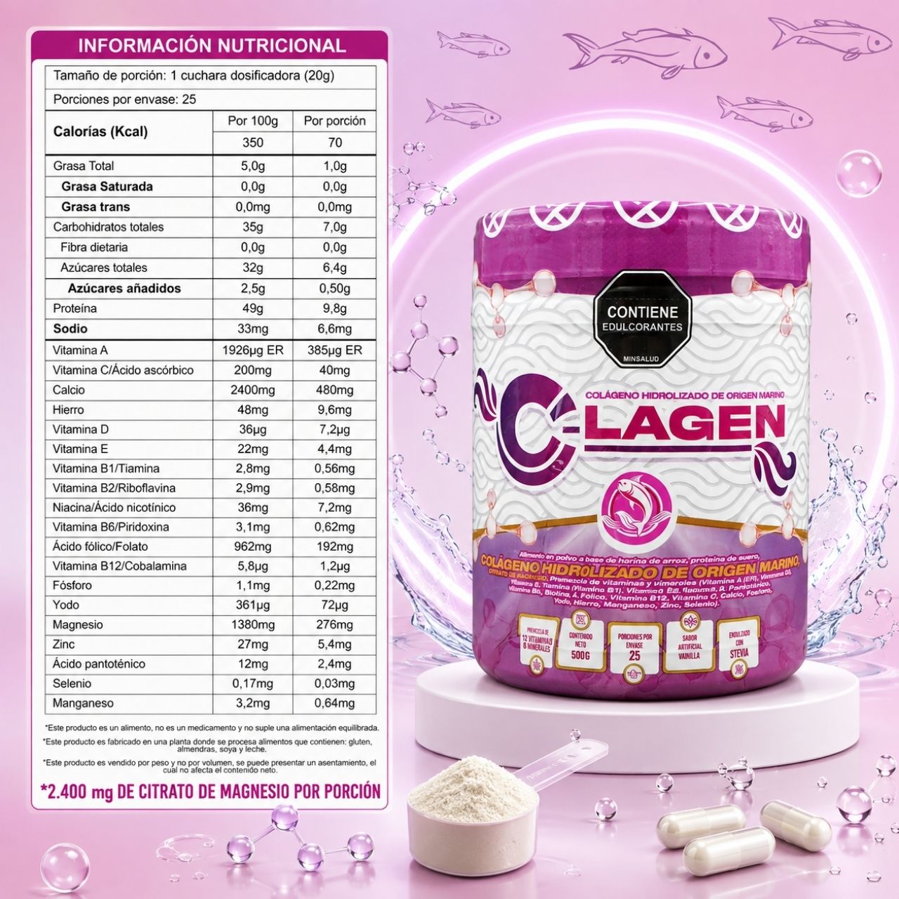 Etiqueta e informaci&oacute;n de C-LAGEN